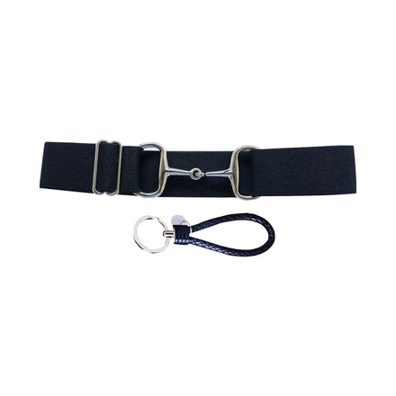1.5-Inch Elastic Leather Key Strap Equestrian Bit Buckle for Horseback Riding Equestrian Sports Equestrian Sets Accessories