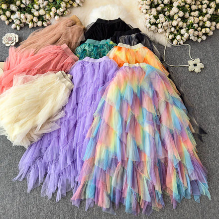 2025 Summer Solid A-Line Skirt Women Casual Midi Skirts for Girls Casual Skirt Clothes Women Wholesale