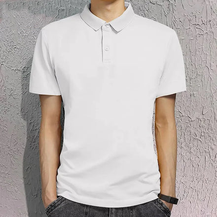 Oem customized mens polo shirt short sleeved tshirt summer casual lapel top solid color for men