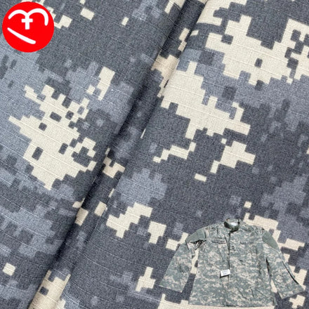 Check ACU Camouflage Fabric TC 80% Polyester 20% Cotton Waterproof Infrared Protection Fabric Ripstop for Tactical Clothes