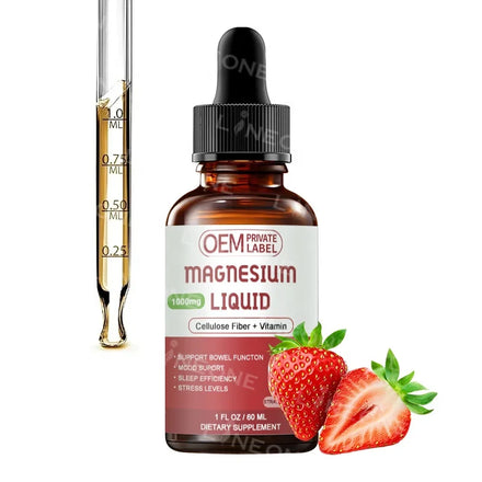 OEM/ODM Magnesium Glycinate Liquid Sugar FreePromotes Relaxation MuscleSleep High Potency Magnesium Glycinate