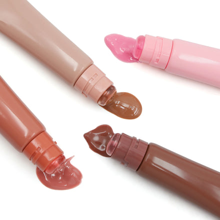 8 Colors Wholesale Customize Hydrating Glossy Lip Gloss Lip Balm Private Label Squeeze Tubes Makeup Lip Gloss
