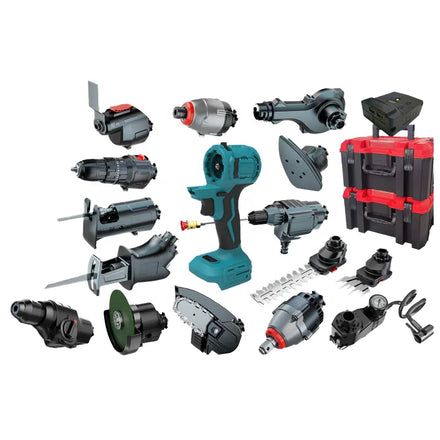 Factory Hot Selling Multifunctional 18 in 1 Tool Kit Cordless Power Tool Interchangeable Head Power Tool Set
