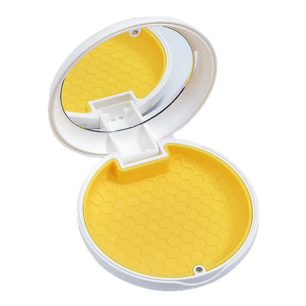 Newest Dental Retainer Box With Mirror New Design Round Retainer Case Customized Advanced Design Retainer Storage Case