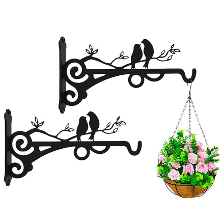 Outdoor Garden Hanging Bracket for Plants Wall Planter Hooks Metal Flower Pot Bird Feeder Wind Chime Lanterns Hanger