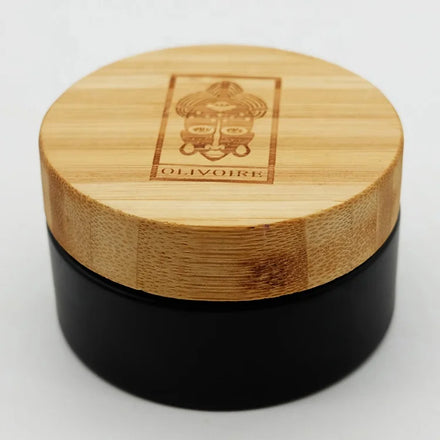 Black Glass Jar High End Empty Cosmetic Packaging Set 30g 50G 100G 120G 150G 200G Matte Black Face Cream Glass Jars