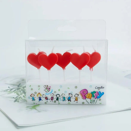 Home Decoration Birthday Candle Decorative Candles Birthday Gift With Red Heart Shape Candles