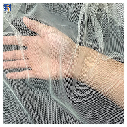 ZP-8 Lightweight Knitted Nylon Wedding Clothing Tulle Fabric White 100% Polyester 50A Mesh Fabric 5 Yards Tulle Textiles