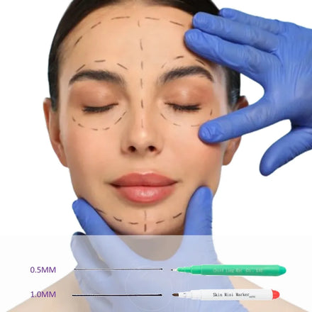Professional Non-Toxic Water-Based Permanent Ink Tattoo Eyebrow Mapping Tool Surgical Skin Marker Pen Erasable 5g Made in Taiwan