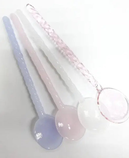 Transparent Glass Spoon for Coffee Tea and Dessert