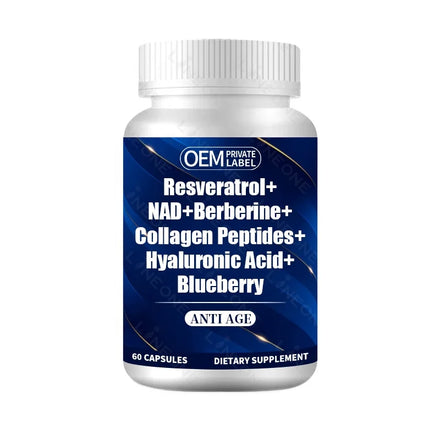 OEM/ODM Berberine & Biotin Capsules Hair Skin Nails & Joint Supplement Keratin Zinc Vitamin K2 & D3 NAD Capsules