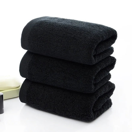 Beauty Salon 40cm X 80cm 100% Cotton Black Towels