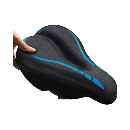 Bicycle Saddle Gel Padded Seat Cushion for Men Women Comfortable Adjustable Velcro Secure Cover for Peloton Compatible