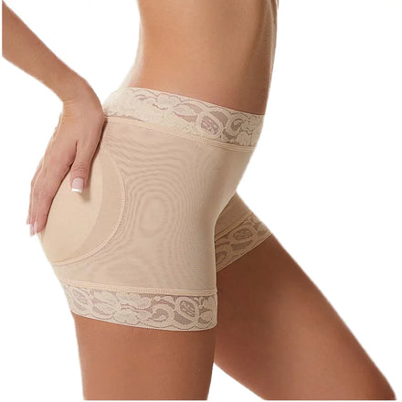 Columbia Shaper Womens Mid Rise BBL Shorts High Cut Thin Lace Panties Lace Decoration Plain Dyed Shaper Logo Waist Wholesale