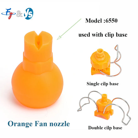Pre-treatment Clip Nozzle Industrial Clip Spherical Sprinkler Head Universal Adjustable Fan-shaped/Cone Plastic Cleaning Nozzle
