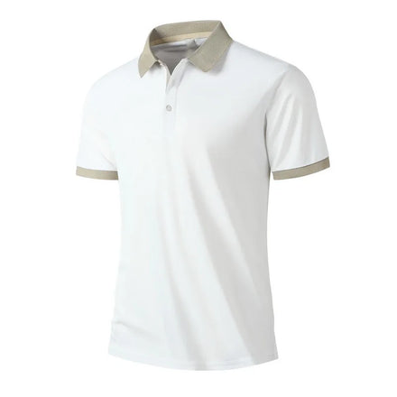 OEM custom logo embroidery printed design summer ice silk short-sleeved T-shirt men's summer middle-aged and elderly Polo shirt