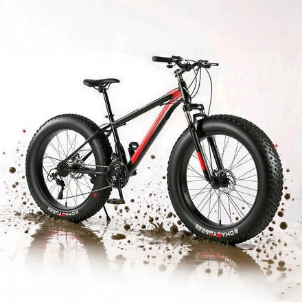 26 24 Inch Variable Speed Beach Snow Bike Shock Sorption Disc Brake Mountain Widened Tire Bicycle Fatbike Off Road Bikes