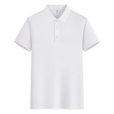 Oem customized 100% polyester solid color short-sleeved tshirt with embroidered logo solid color work clothes polo shirt