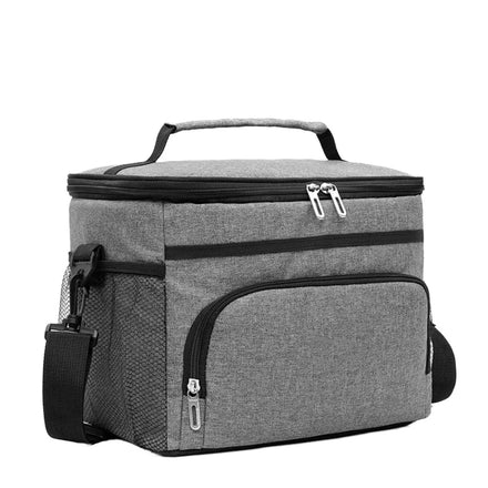 20L Waterproof Non-Woven Insulation Portable Handbag Thickened Aluminum Foil Lunch Box Zipper Closure for Carrying Rice Foods