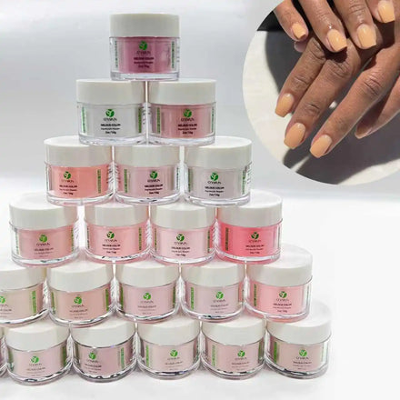 2oz Fast Drying Pink Acrylic Powder for Nail Decorations with Chrome Options and Sand Sugar OEM ODM Packed Bag Box
