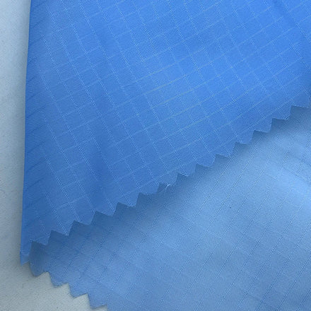 Wholesale Functional Fabric Outdoor Inflating Mattress Fabric Free Sample 30d 0.3 Grid Ripstop Nylon Fabric