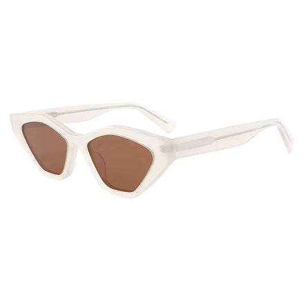 Benyi Wholesale Retro Cat Eye Custom Logo Sunglasses 2025 OEM Comfortable Acetate Polarized Lenses Brown Blue Gray for Men