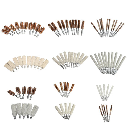 Multiple Caliberr 10pcs Gun Cleaning Bore Brush Bristles Wire Brush and Cotton Mop Chamber Cleaning Tool Kits