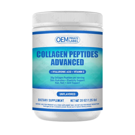 Private Label Hydrolyzed Collagen Powder for Women & Men Hair Skin Nail & Joint Supplement