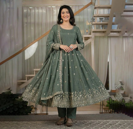 Hot Selling New Fashionable Designer Anarkali Dress for Women Full Sleeve Beautiful Georgette Indian Pakistani Parties Diwali