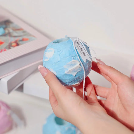 Handmade Spiral Burn Soy Wax Art Candle Custom Ball Shaped Aromatherapy Candle