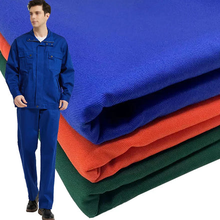 Stock 100% Cotton Twill Fabric All-Cotton Drill Khaki Drill Single Drill Many Colors Anti-Static for Workwear Uniform Clothes