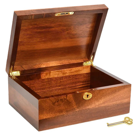 Polished Small Wooden Keepsake Decorative Box with Lids Customized Color Tabletop Storage for Christmas Gifts for Family Friends