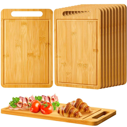 Juice Grooves Bamboo Multi-Purpose Chopping Block for Food Preparation & Serving Non-Porous & Easy Clean Cutting Board