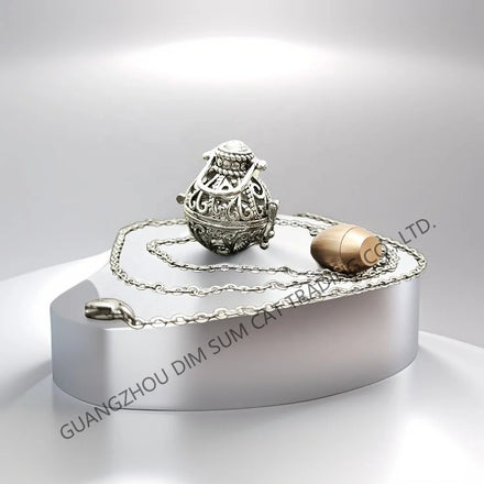 Custom Classical Hollow Stainless Steel Ball-Shaped Eco-Friendly Pet Memorial Jewelry Modern Luxury Keepsake Necklace for Pets