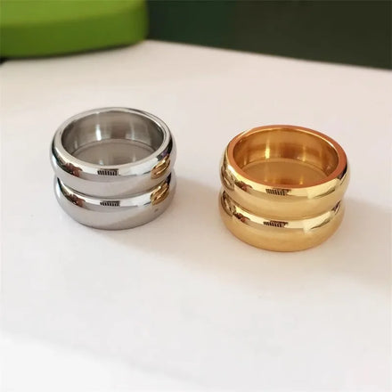 Tongxin Jewelry's Cross-Border Hot-Selling Women's High-End Titanium Steel Rings European American Style Ring Fashionable