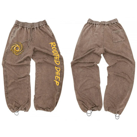 Casual Custom Design Cotton Polyester Vintage Heavy Weight Acid Washed Sweat Pants Distressed Oversized Pants for Men