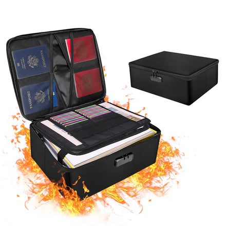 YHX Customizable Foldable File Storage Box Hard Lockable Fireproof File Storage