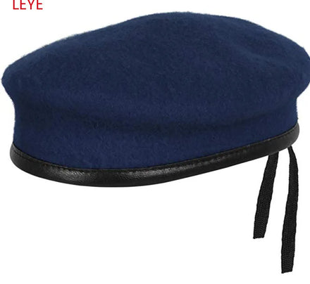 OEM custom logo embroidery printed design European and American woolen hats the same style as special forces pure wool berets