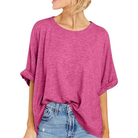 2025 European and American Cross - Border Women's Summer New Arrival: Plus - Size Loose - Fit Short - Sleeve Casual T - Shirt