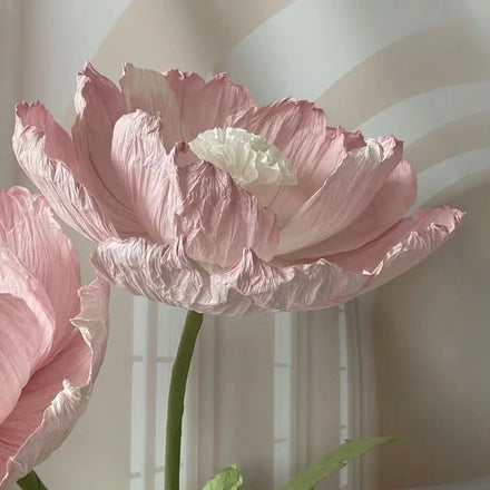 Large Poppy Giant Handmade Paper Art Flower-Modern Style Long Lasting 3-5 Years Wedding Valentine's Day Decor Christmas Easter