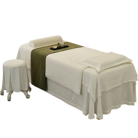 White Massage Salon Bed Cover Bedspreads Professional Massage Table Sheets
