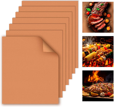 100% Non-Stick Heavy Duty Reusable and Easy to Clean Grill Mats for Outdoor Grill Gas Charcoal & Electric BBQ