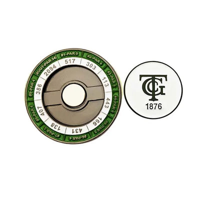 Custom Quality Metal Crafts Enamel Golf Ball Marker Coins with Box Magnetic Yardage Quality Poker Chips