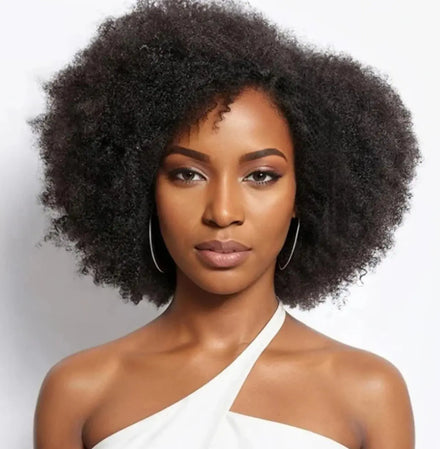 250% Density SDD Frontal Wigs Raw Indian Hair 13x4 Lace Front Short Afro Curl Wig Transparent Lace Double Drawn Human Hair Wigs
