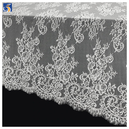 YX1036 2026 New Design New Technology Eyelash Lace Textile Fabrics 300CM*150CM Eyelash Wedding Lace Fabrics Bride's