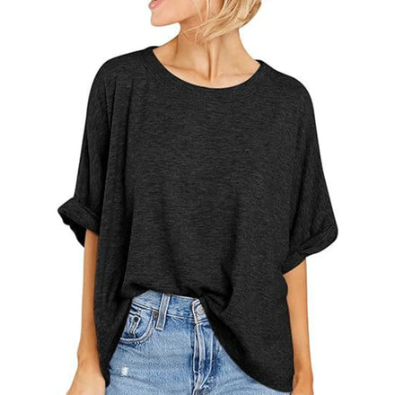 2025 European and American Cross - Border Women's Summer New Arrival: Plus - Size Loose - Fit Short - Sleeve Casual T - Shirt