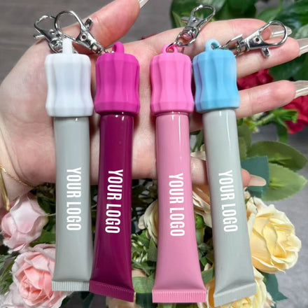 High Pigment Multicolor Glossy Lip Gaze Low Moq Moisturizing Private Label Peptide Lipgloss With Scented Key Chain Lip Gloss