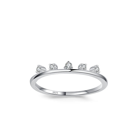 Simple 925 Sterling Silver Irregular Zircon Ring Light Luxury Fine Jewelry Cubic Zirconia Wedding Rings for Women Party Gift