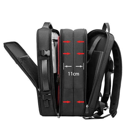 Large Capacity Men's Waterproof Oxford Nylon Raincoat Backpack Zipper Multifunction USB Business Travel Laptop Backpack Bag
