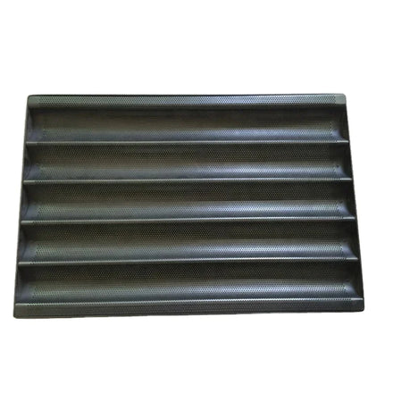 Disposable 5 Loaves Baguette Pans Perforated Oven Tray Metal French Baguette Bread Pan Silicone Baking Dishes & Pans